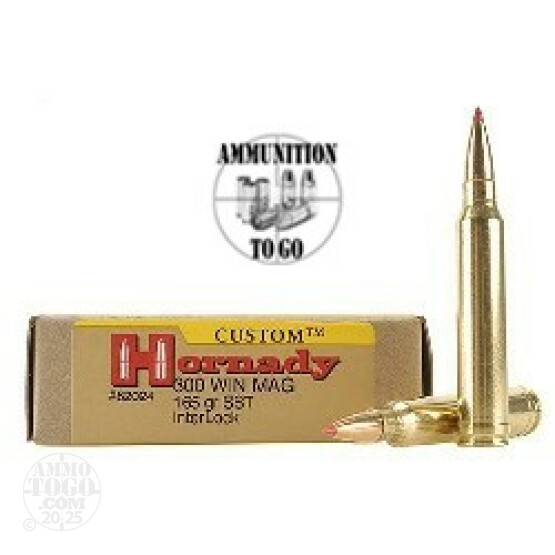 20rds - 300 Win Mag Hornady 165gr. Super Shock Tip Ammo